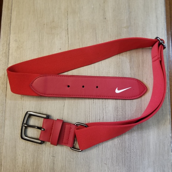 red nike belt